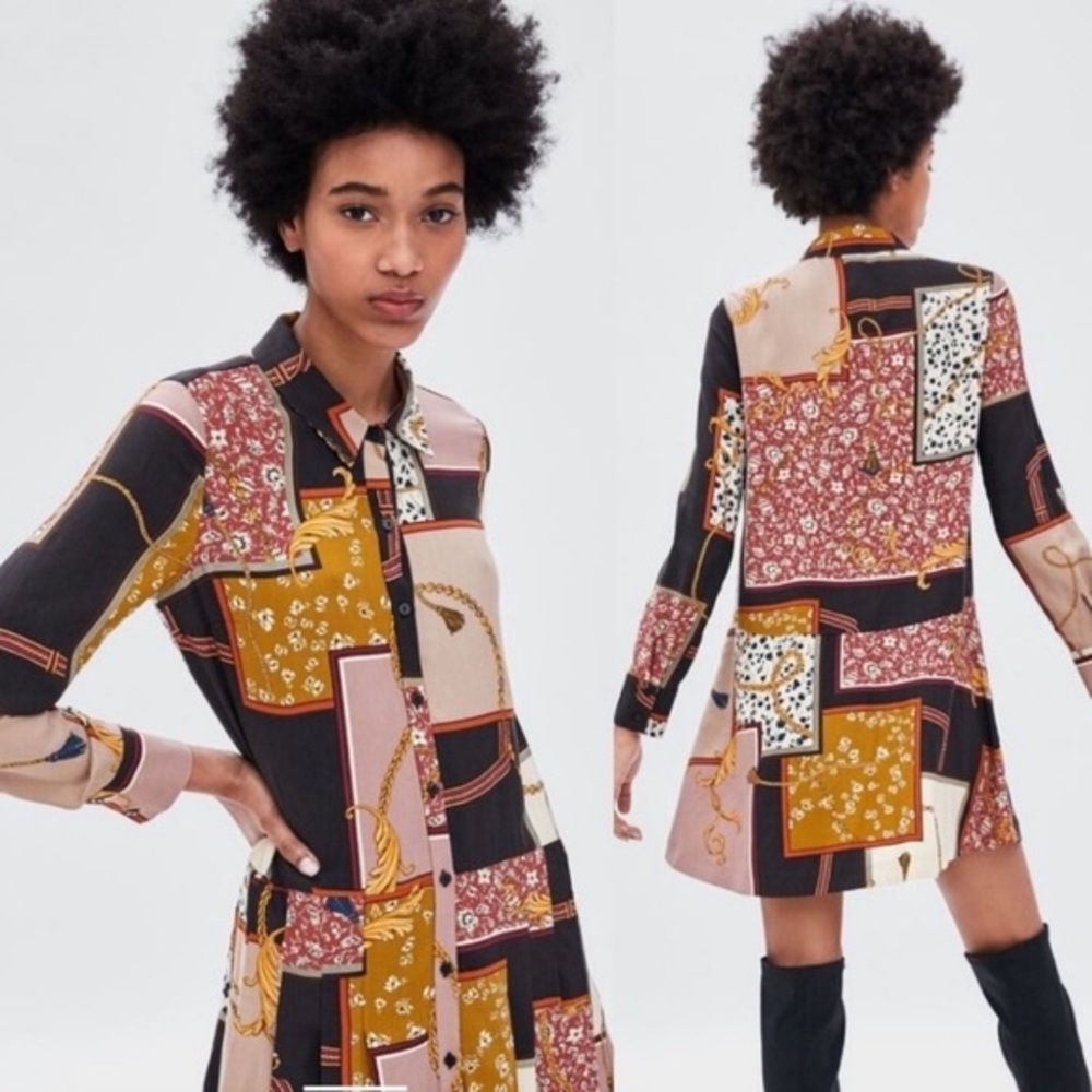 ZARA PATCHWORK DRESS 8460/428/050
